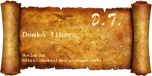Demkó Tiborc névjegykártya